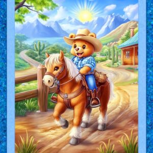 45" Cactus Cowboy Panel