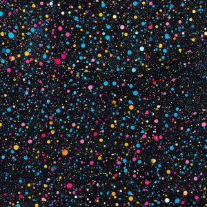 45" Cosmic Confetti Black