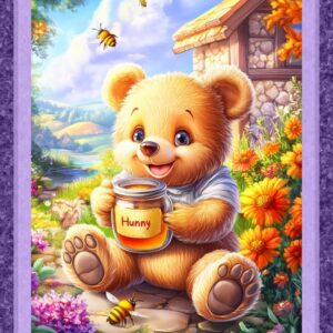 45" Hunny Bear Panel