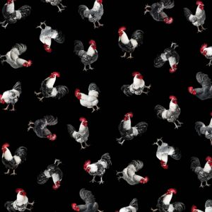 45" Rooster Rally Black