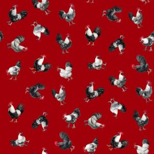 45" Rooster Rally Red