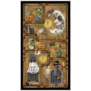 45" Quilting Treasures Steampunk Halloween 3 24" Panel