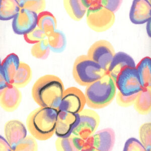 45" Flannel Blurred Pansies