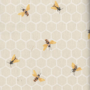 45" Flannel Bees on Honeycomb
