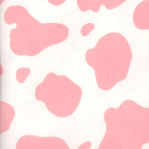 45" Flannel Cow Print Pink