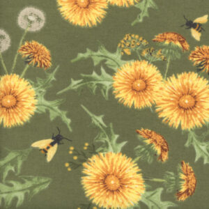 45" Flannel Dandelions & Bees