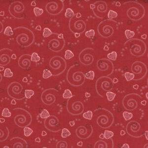 45" Flannel Hearts and Swirls