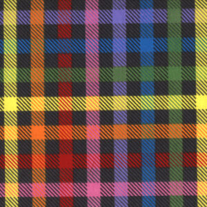 45" Flannel Multi Plaid on Black