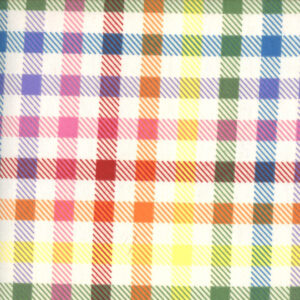 45" Flannel Multi Plaid on White