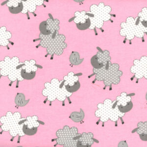 45" Flannel Pink Sheep