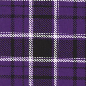 45" Flannel Purple Black Plaid