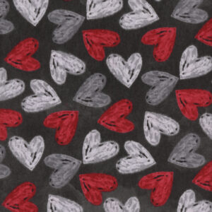 45" Flannel Sketchboard Hearts