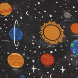 45" Flannel Solar System Names