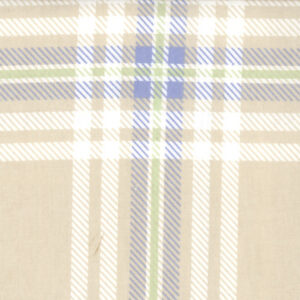 45" Flannel Tan With A Splash Of Blue