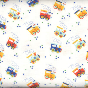 45" Flannel White Choo Choo Train