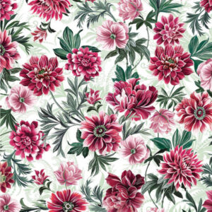45" Benartex Winter Berry Floral Field