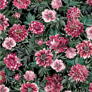 45" Benartex Winter Berry Floral Field