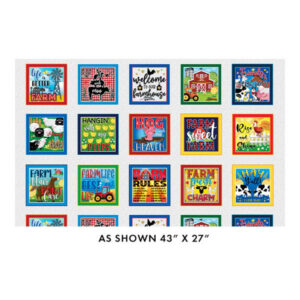 45" Benartex Barnyard Boxes 27" Panel