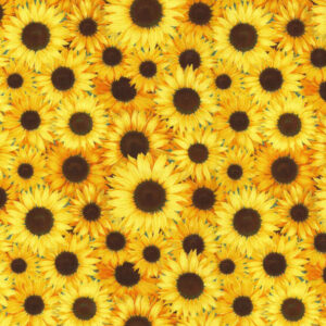45" Cotton Prints Sunflower Garden