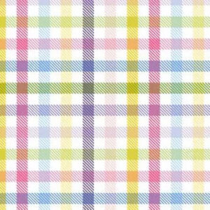 45" Cotton Prints Easter Plaid Glitter