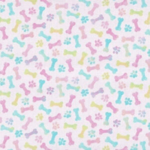 45" Cotton Prints Easter Paws And Bones