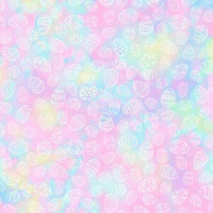 45" Cotton Prints Pastel Eggs Tiedye Blender