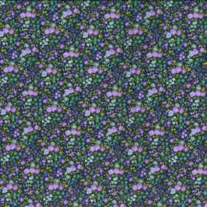 45" Cotton Prints Small Bouquet Purple