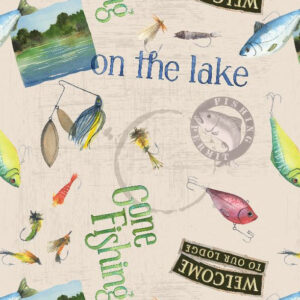45" Wilmington Prints Gone Fishing