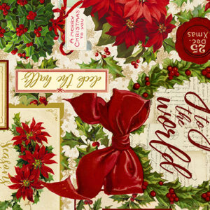 45" Quilting Treasures Poinsettia Greetings