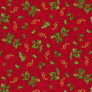45" Quilting Treasures Poinsettia Greetings