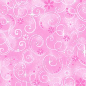 45" Cotton Prints Fairy Swirls Lt Pink
