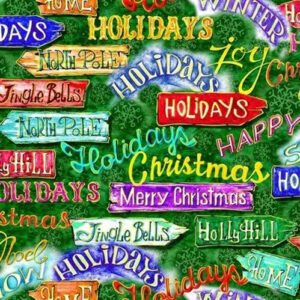 45" Oasis Fabrics Noel Christmas Words