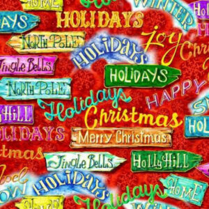 45" Oasis Fabrics Noel Christmas Words