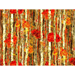 45" Oasis Fabrics Fall Classic Birch Trees