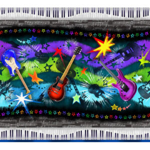 45" Oasis Fabrics Rockin Out Border