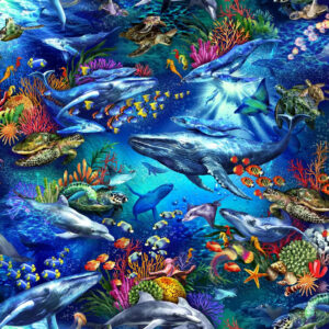 45" Oasis Fabrics The Deep Ocean Life