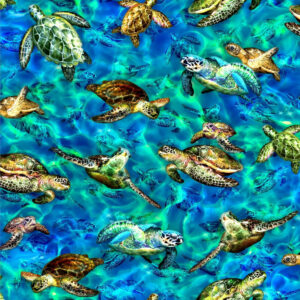45" Oasis Fabrics The Deep Turtles