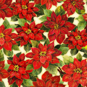 45" Oasis Fabrics Noel Poinsettias
