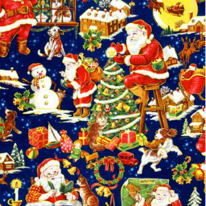 45" Oasis Fabrics Noel Busy Santa