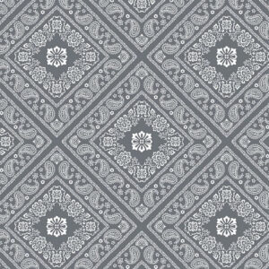 45" Benartex Bandana Gray