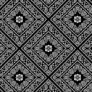 45" Benartex Bandana Onyx