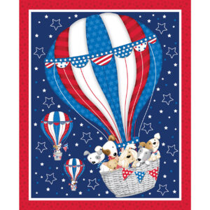 45" Studio E Fabrics Patriotic Pooch Panel