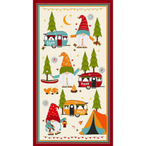45" Studio E Fabrics Camping Gnomes 24" Panel