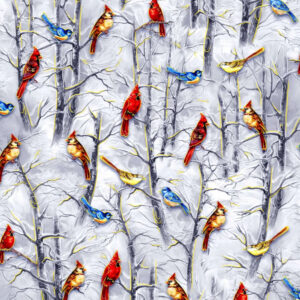 45" Oasis Fabrics Noel Birds in Trees