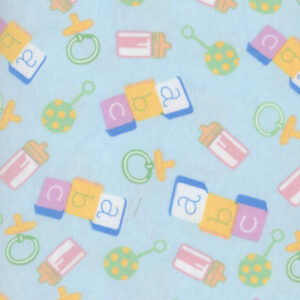 45" Flannel ABC Blue