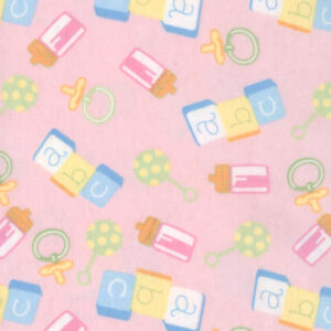 45" Flannel ABC Pink