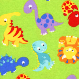 45" Flannel Baby Jurassic Lime