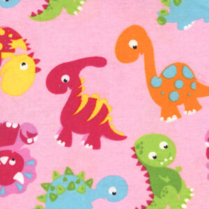45" Flannel Baby Jurassic Pink