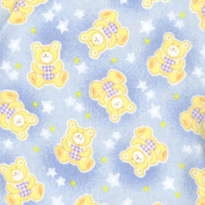 45" Flannel Bears and Stars Blue