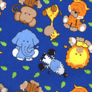 45" Flannel Bronx Zoo Royal